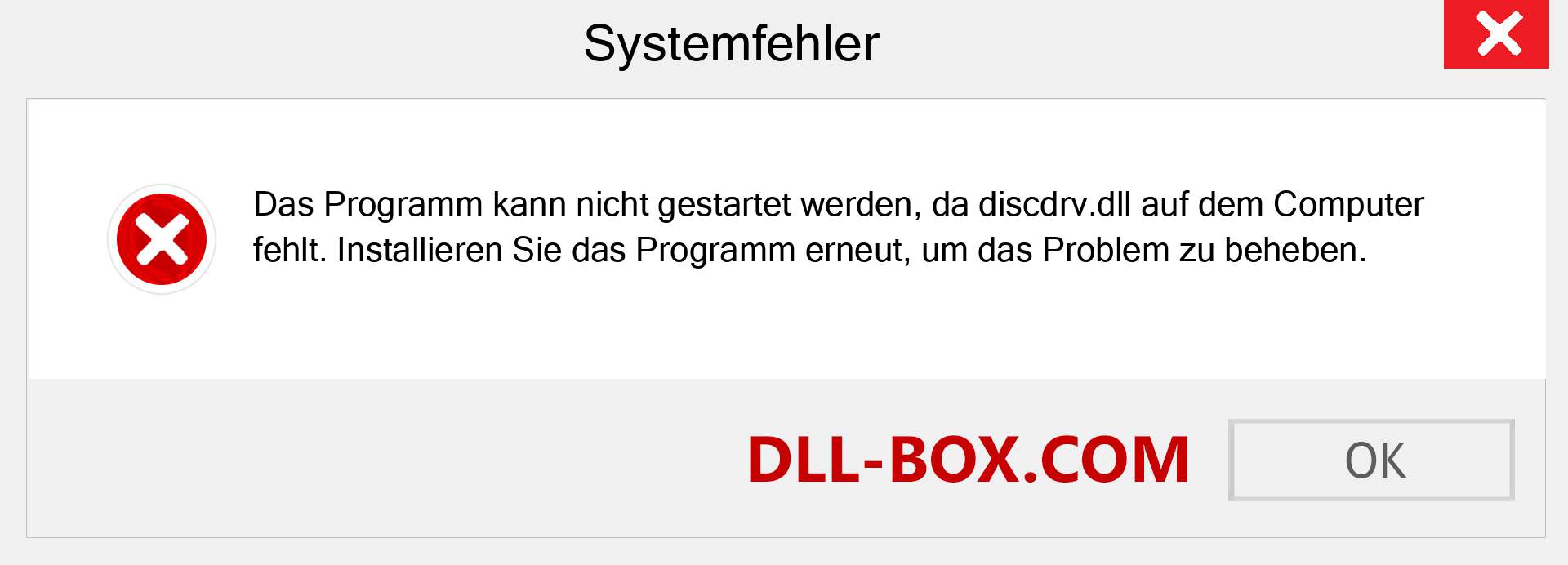 discdrv.dll-Datei fehlt?. Download für Windows 7, 8, 10 - Fix discdrv dll Missing Error unter Windows, Fotos, Bildern