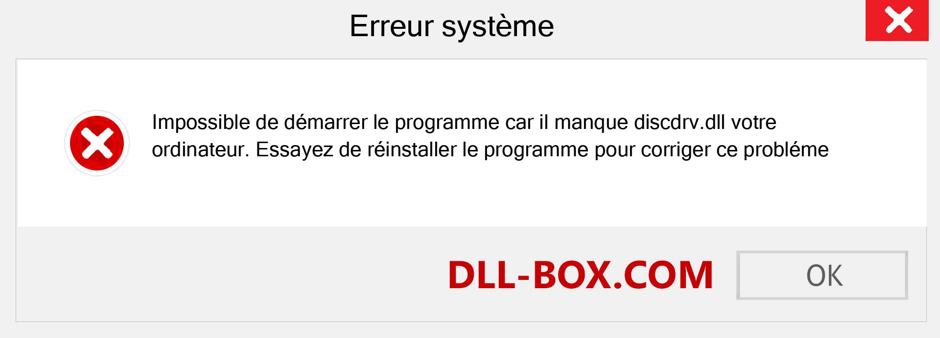 Le fichier discdrv.dll est manquant ?. Télécharger pour Windows 7, 8, 10 - Correction de l'erreur manquante discdrv dll sur Windows, photos, images